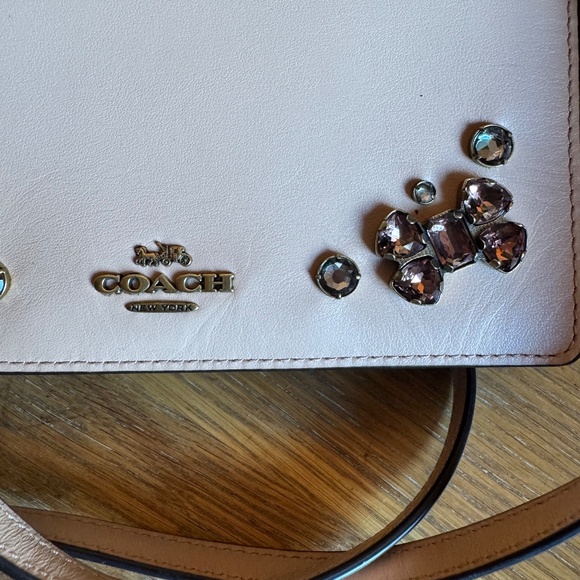 Coach Hayden Foldover WOC wallet on chain crossbody bag all leather - Picture 2 of 4
